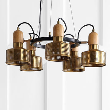 Gallery Adjustable Spotlight Metal LED Chandelier - JONATHAN Y